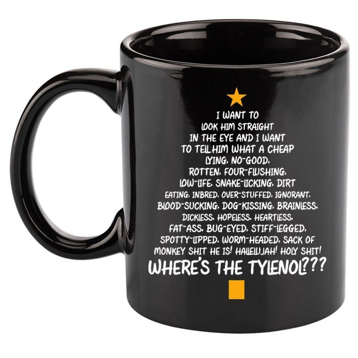 Christmas Vacation Rant  Christmas Tree 11oz C Handle Ceramic Mug
