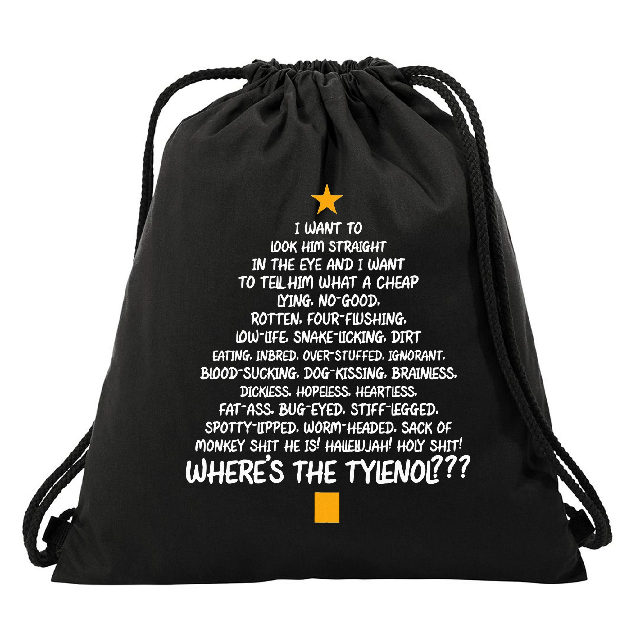 Christmas Vacation Rant  Christmas Tree Drawstring Bag