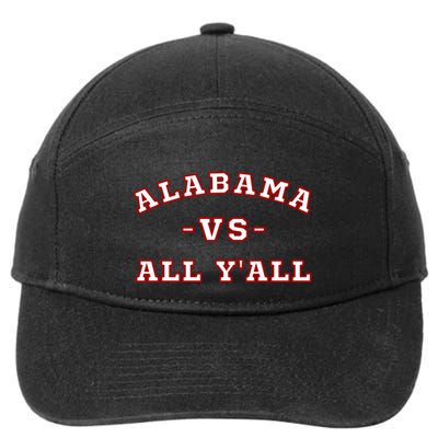 Classic Vintage Retro Alabama Vs All Yall Cool Gift 7-Panel Snapback Hat