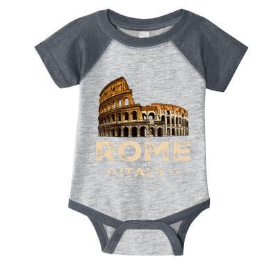 Cool Vintage Roma Italia Colosseum Souvenirs Rome Italy Infant Baby Jersey Bodysuit