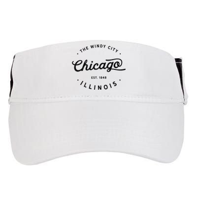 Classic Vintage Retro Chicago Illinois Windy City Usa Adult Drive Performance Visor