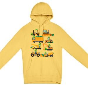 Construction Vehicle St Patricks Day Shamrock Funny Truck Gift Premium Pullover Hoodie