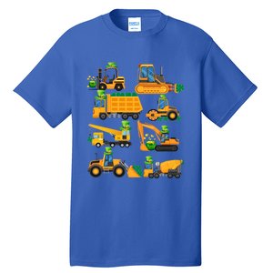 Construction Vehicle St Patricks Day Shamrock Funny Truck Gift Tall T-Shirt