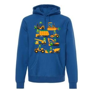 Construction Vehicle St Patricks Day Shamrock Funny Truck Gift Premium Hoodie