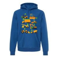 Construction Vehicle St Patricks Day Shamrock Funny Truck Gift Premium Hoodie