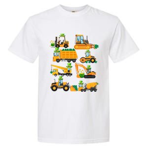 Construction Vehicle St Patricks Day Shamrock Funny Truck Gift Garment-Dyed Heavyweight T-Shirt