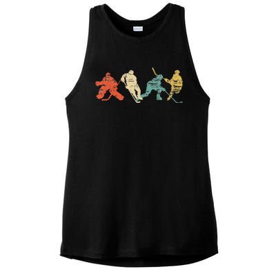 Classic Vintage Style Ice Hockey Ladies PosiCharge Tri-Blend Wicking Tank