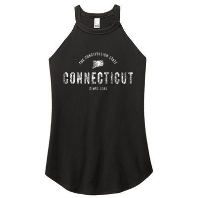 Connecticut Vintage Sports Design Women's Perfect Tri Rocker Tank