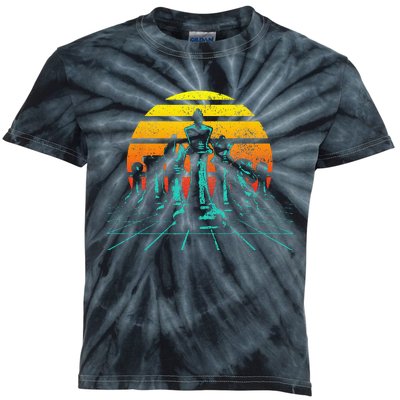 Chess Vintage Sunset Retro Chess Player Kids Tie-Dye T-Shirt