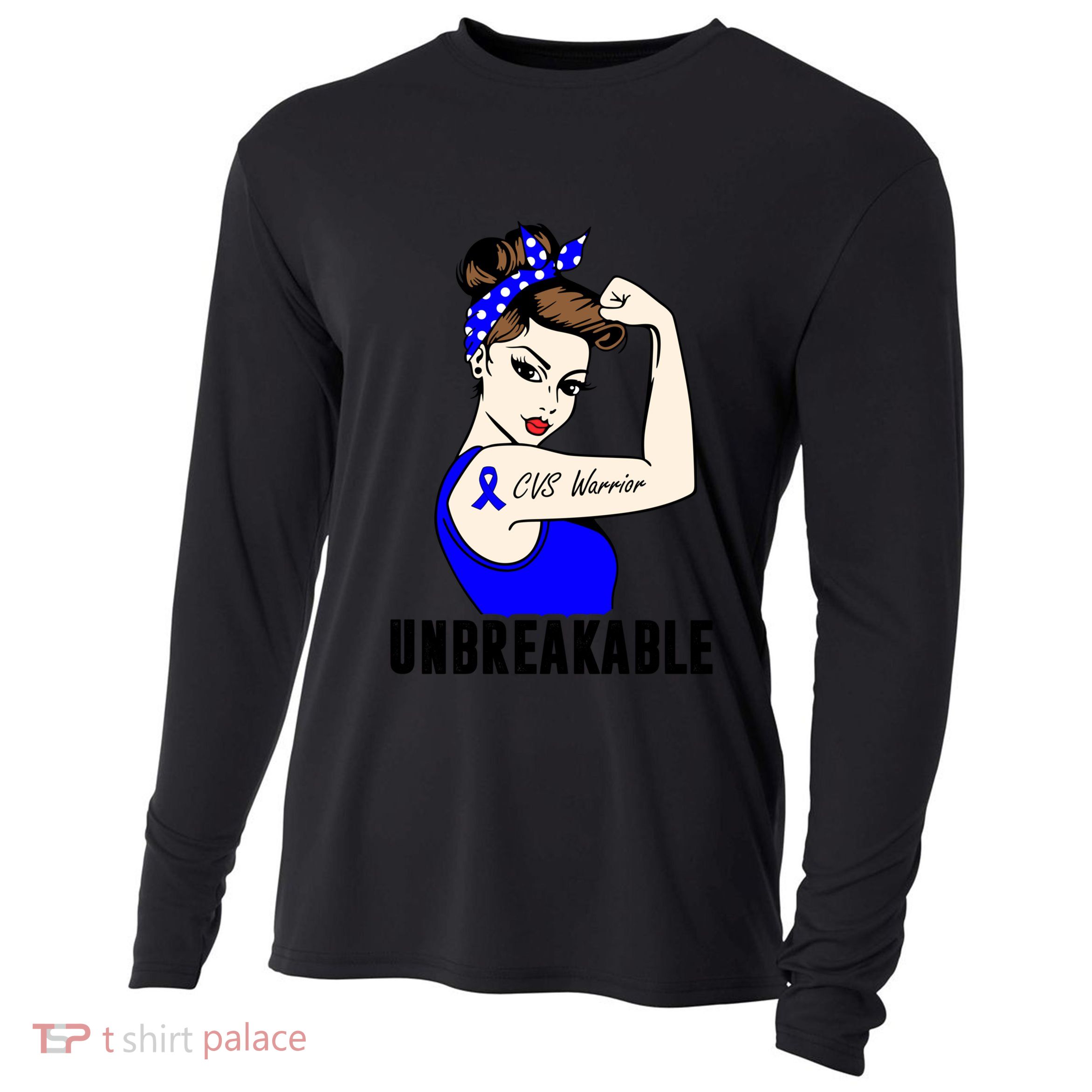 Cyclic Vomiting Syndrome Warrior Unbreakable Strong Cute Gift Cooling Performance Long Sleeve Crew