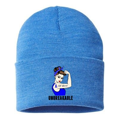 Cyclic Vomiting Syndrome Warrior Unbreakable Strong Cute Gift Sustainable Knit Beanie