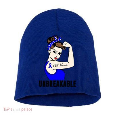 Cyclic Vomiting Syndrome Warrior Unbreakable Strong Cute Gift Short Acrylic Beanie