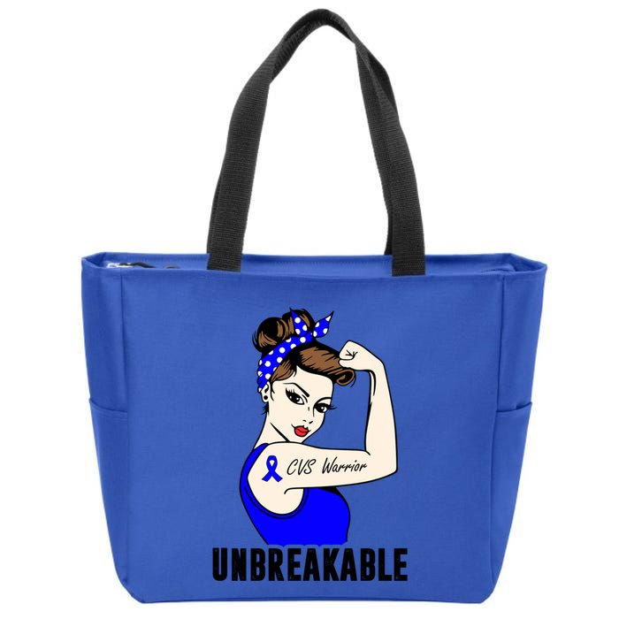 Cyclic Vomiting Syndrome Warrior Unbreakable Strong Cute Gift Zip Tote Bag