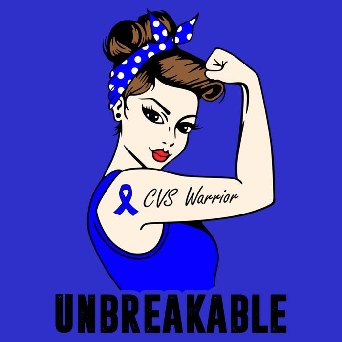 Cyclic Vomiting Syndrome Warrior Unbreakable Strong Cute Gift Zip Tote Bag