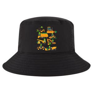 Construction Vehicle St Patricks Day Shamrock Funny Truck Gift Cool Comfort Performance Bucket Hat