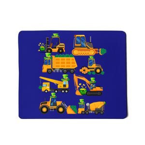 Construction Vehicle St Patricks Day Shamrock Funny Truck Gift Mousepad