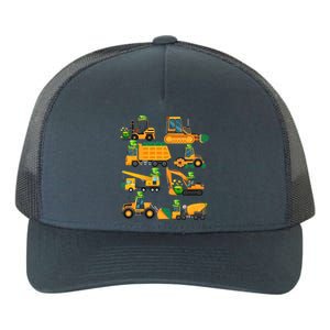 Construction Vehicle St Patricks Day Shamrock Funny Truck Gift Yupoong Adult 5-Panel Trucker Hat