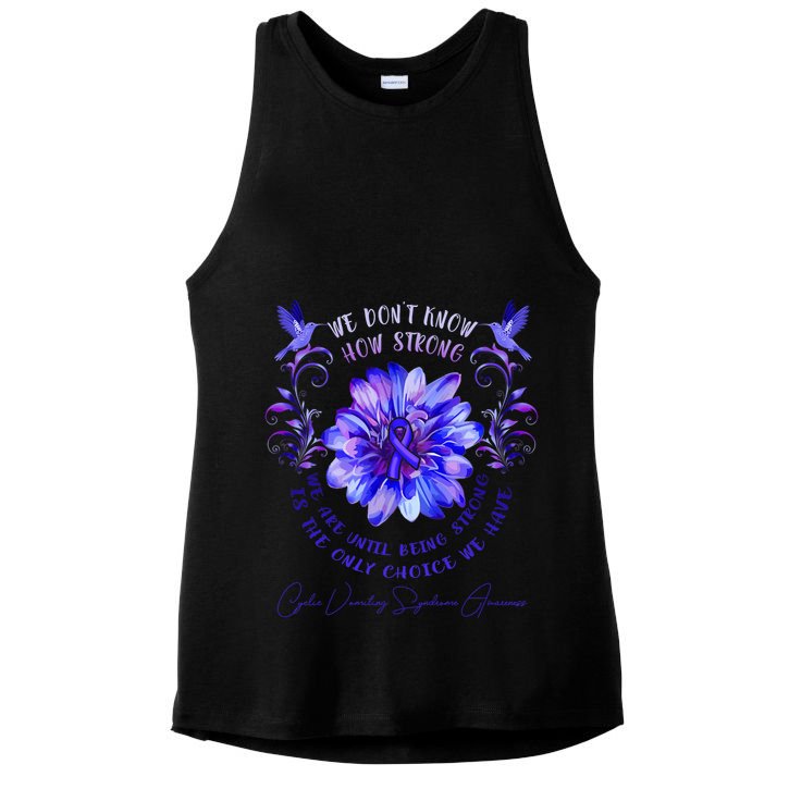 Cyclic Vomiting Syndrome Awareness Flower We DonT Know How Ladies PosiCharge Tri-Blend Wicking Tank