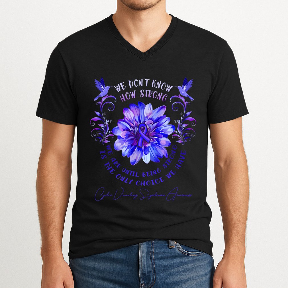 Cyclic Vomiting Syndrome Awareness Flower We DonT Know How V-Neck T-Shirt