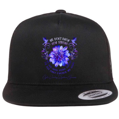 Cyclic Vomiting Syndrome Awareness Flower We DonT Know How Flatbill Hat