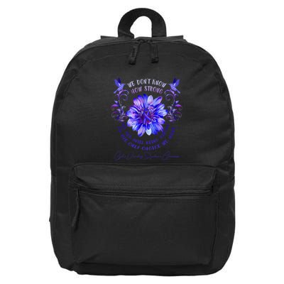 Cyclic Vomiting Syndrome Awareness Flower We DonT Know How 16 in Basic Backpack