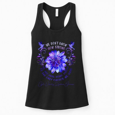 Cyclic Vomiting Syndrome Awareness Flower We DonT Know How Womens Tank Top
