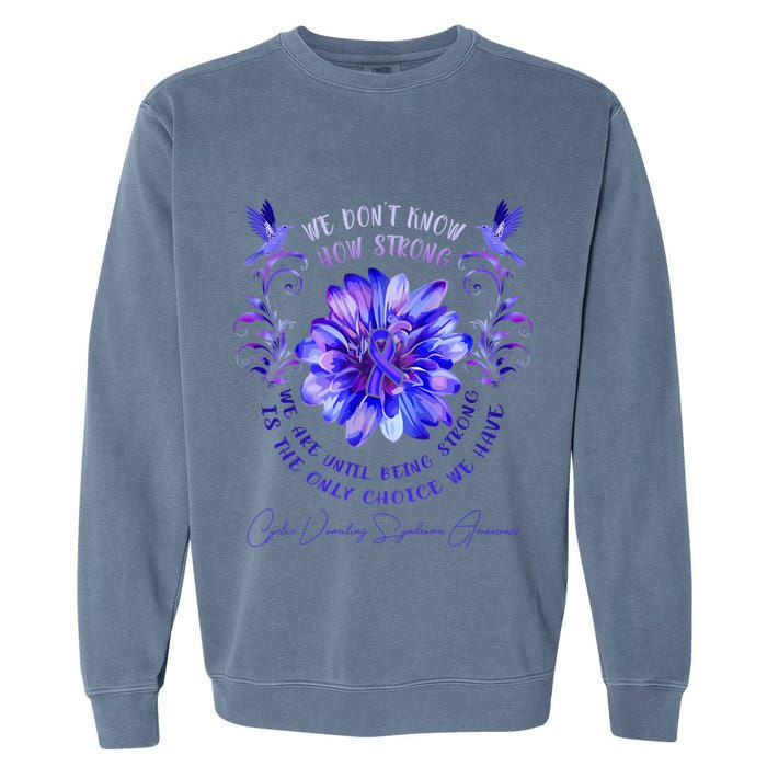 Cyclic Vomiting Syndrome Awareness Flower We DonT Know How Garment-Dyed Sweatshirt