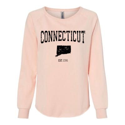 Connecticut Vintage Sports Design Ct Womens California Wash Sweatshirt