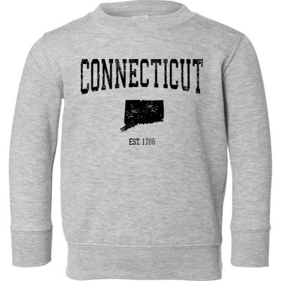 Connecticut Vintage Sports Design Ct Toddler Sweatshirt