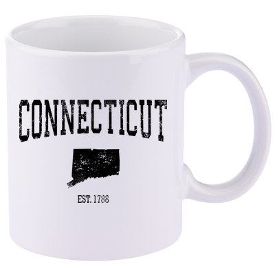 Connecticut Vintage Sports Design Ct 11oz C Handle Ceramic Mug