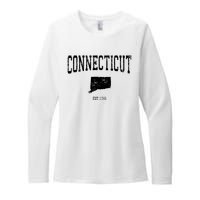 Connecticut Vintage Sports Design Ct Womens CVC Long Sleeve Shirt