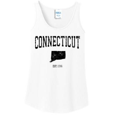 Connecticut Vintage Sports Design Ct Ladies Essential Tank