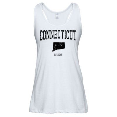 Connecticut Vintage Sports Design Ct Ladies Essential Flowy Tank