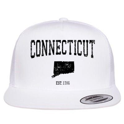 Connecticut Vintage Sports Design Ct Flat Bill Trucker Hat