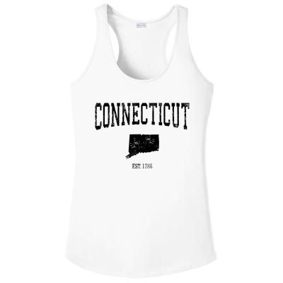 Connecticut Vintage Sports Design Ct Ladies PosiCharge Competitor Racerback Tank