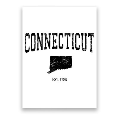 Connecticut Vintage Sports Design Ct Poster