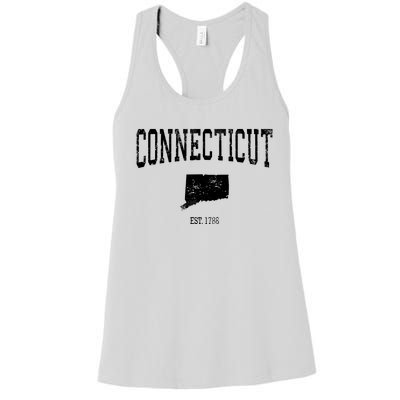 Connecticut Vintage Sports Design Ct Women's Racerback Tank