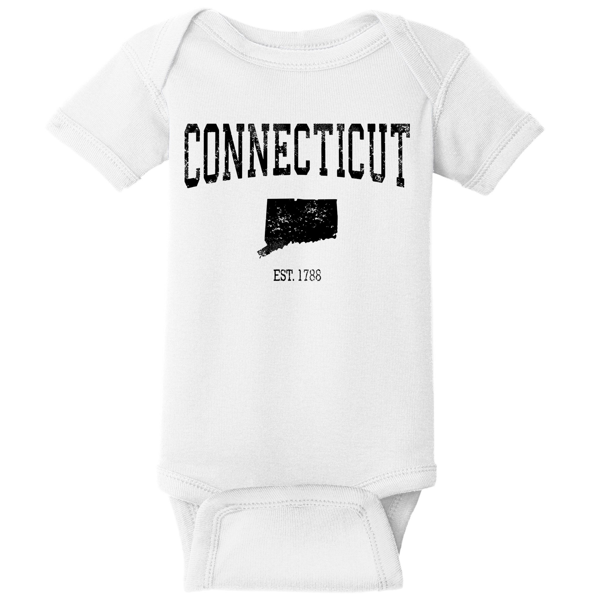 Connecticut Vintage Sports Design Ct Baby Bodysuit
