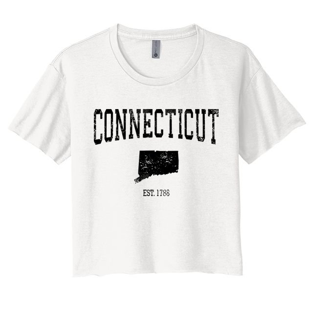 Connecticut Vintage Sports Design Ct Crop Top