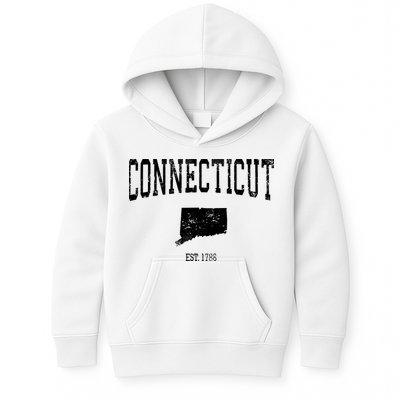 Connecticut Vintage Sports Design Ct Kids Hoodie