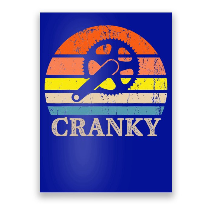 Cranky Vintage Sun Bicycle Lovers Cycling Bike Poster