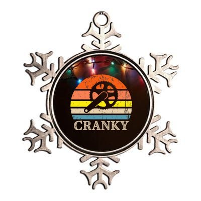 Cranky Vintage Sun Bicycle Lovers Cycling Bike Metallic Star Ornament