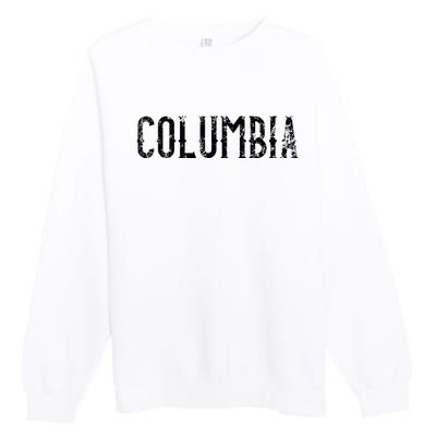 Columbia Vintage Script Apparel Premium Crewneck Sweatshirt