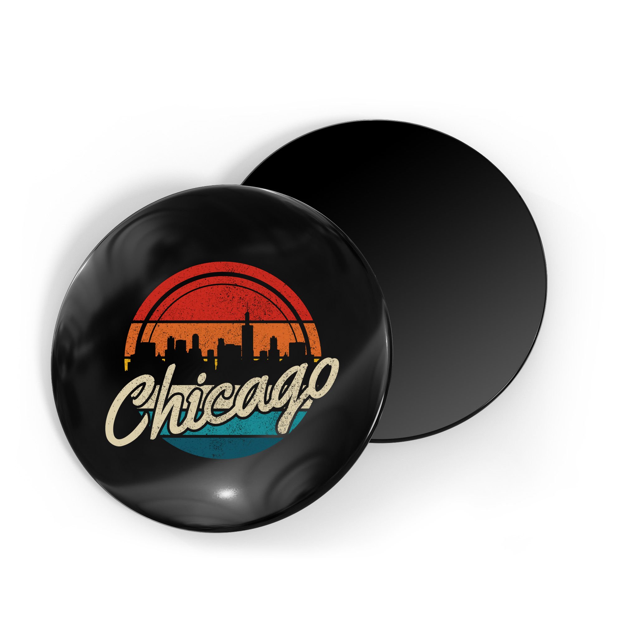 Chicago Vintage Skyline Retro Illinois Pride Gift Magnet
