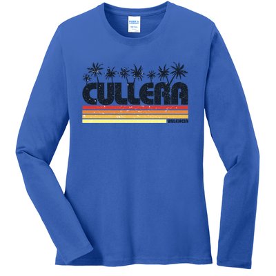 Cullera Valencia Spain Retro Tourism Meaningful Gift Ladies Long Sleeve Shirt