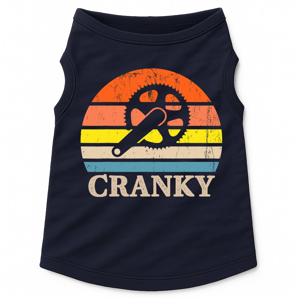 Cranky Vintage Sun Bicycle Lovers Cycling Bike Doggie Tank