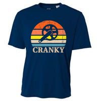 Cranky Vintage Sun Bicycle Lovers Cycling Bike Cooling Performance Crew T-Shirt