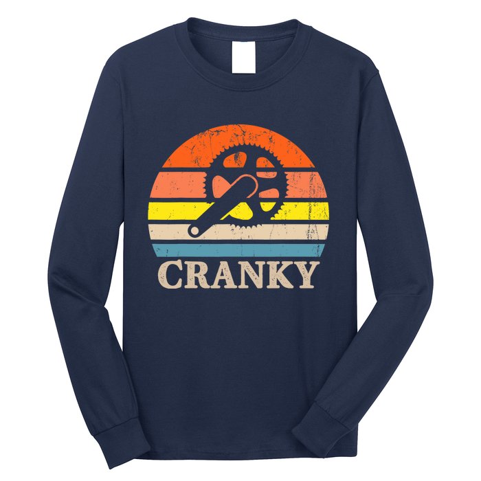 Cranky Vintage Sun Bicycle Lovers Cycling Bike Long Sleeve Shirt