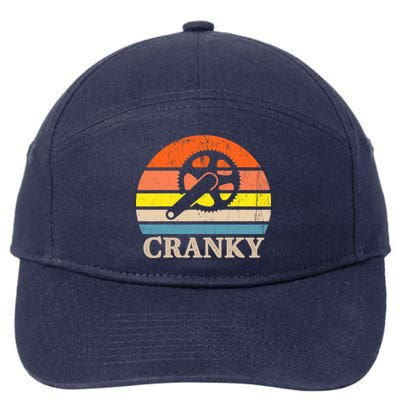 Cranky Vintage Sun Bicycle Lovers Cycling Bike 7-Panel Snapback Hat