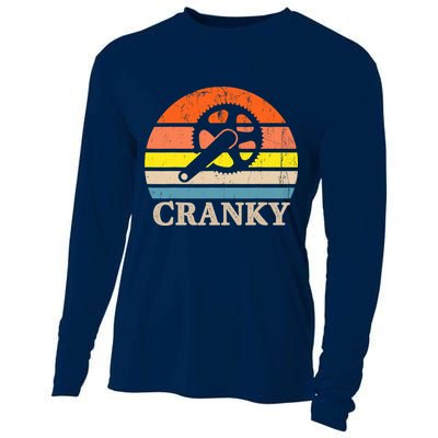 Cranky Vintage Sun Bicycle Lovers Cycling Bike Cooling Performance Long Sleeve Crew